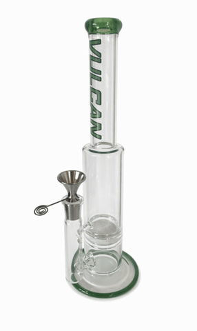 Vulcan Green Water Bong - 10"