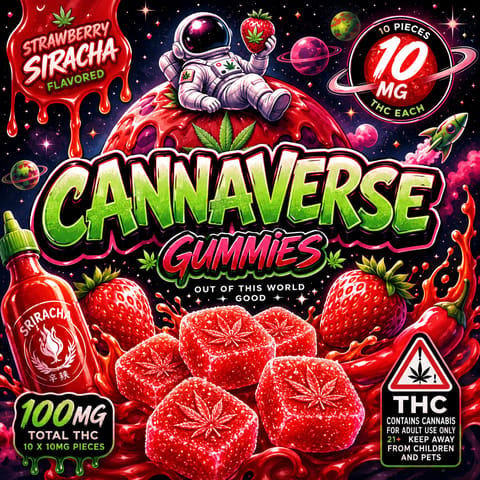 Strawberry Siracha 100mg Gummies by Chef/Cannaverse