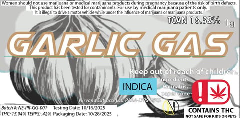 Nirvana | Pre-Roll Pack | 7G - Garlic Gas