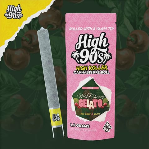High 90's | White Cherry Gelato | Preroll | Hybrid | 1.5g