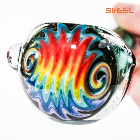SirEEL | 4.5" Wig Wag Slime Capped Spoon Pipe (Assorted Colors)