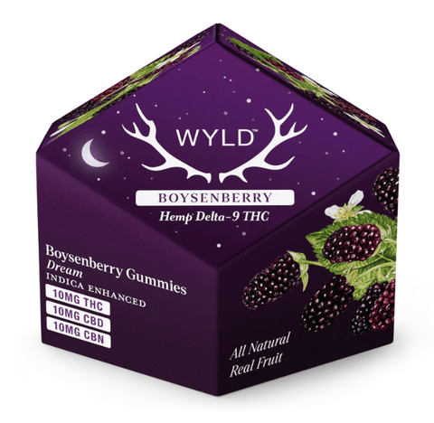 Boysenberry- Indica Enhanced THC Gummies - 10mg THC, 10mg CBD, 10mg CBN - 5ct.