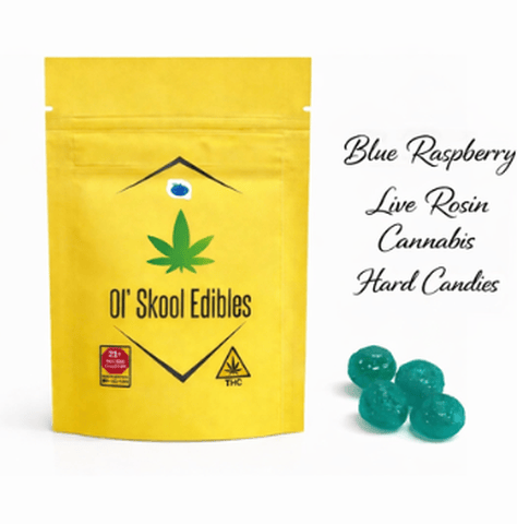 Blue Raspberry - Live Rosin Jolly Drops (Hard Candy) -50mg THC