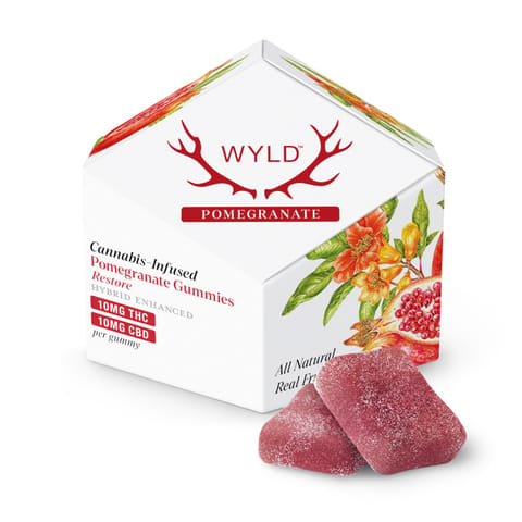 Wyld CBD Gummies | 1:1 Pomegranate Hybrid 100mg