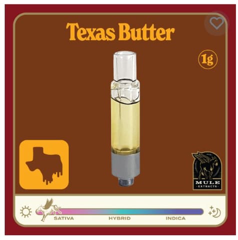 Mule | Texas Butter | 1G | Live Resin | Cartridge