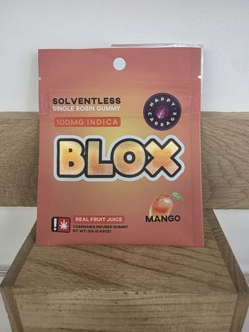 Happy Cabbage | 100MG | Mango BLOX Single Rosin Gummy