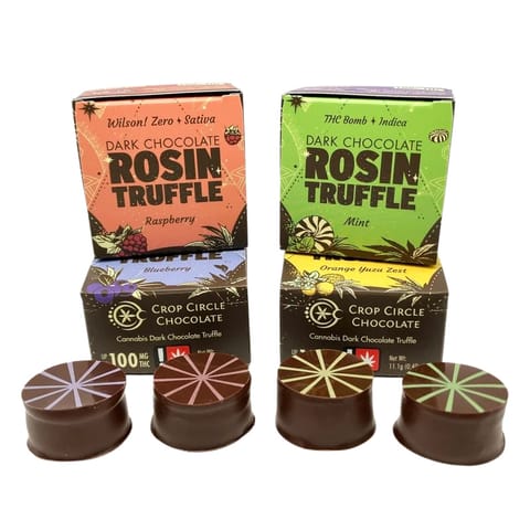 Crop Circle Chocolate Truffles | Almond Sea Salt 5-Pack 100mg