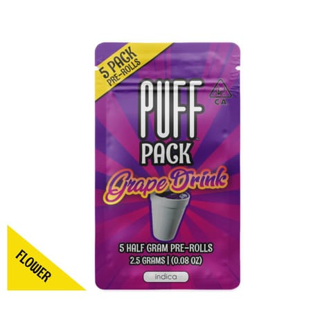 Puff - Grape Drink Indica - 5pk Prerolls 2.5g