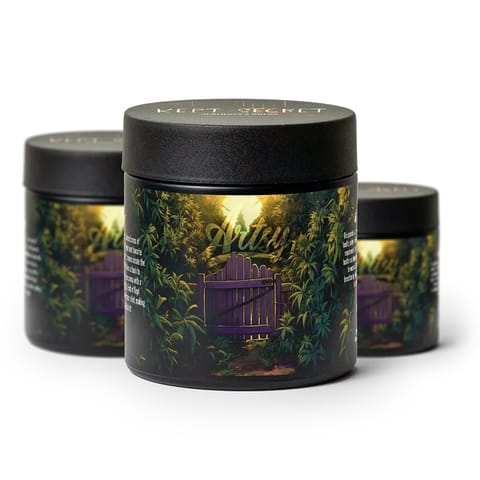 Artsy Cannabis Quarter Jar | Kept Secret 7g Med - | Artsy Cannabis Quarter Jar