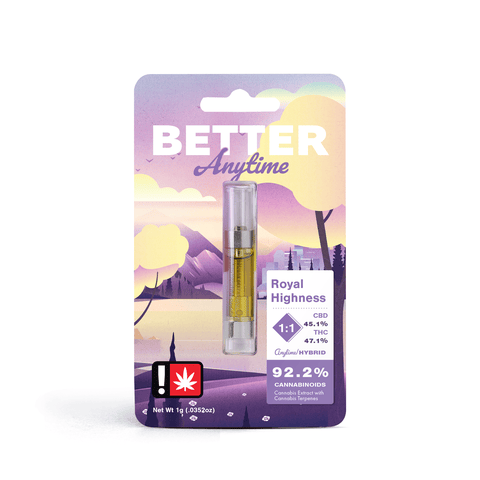 Royal Highness 1:1 CBD:THC 1G Cartridge (Better)