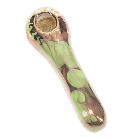 4" Colorful Ceramic Spoon Hand Pipe (Apple Green)