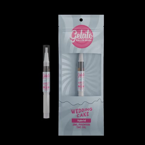 Gelato Baller Brush | Wedding Cake (H) | 2g THC Oil Brush