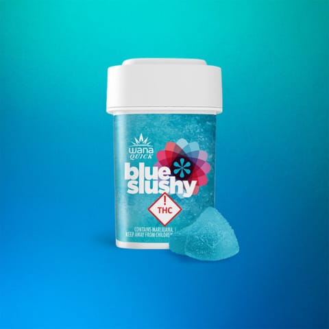 Wana Quick Blue Slushy 100mg Limited Edition Sativa Gummies - SAMPLE