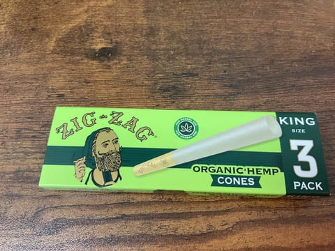 Zig Zag Organic Hemp Cones King Size 3 Pack