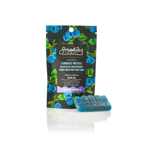 Sour Blue Raspberry | 100mg Scored Gummies