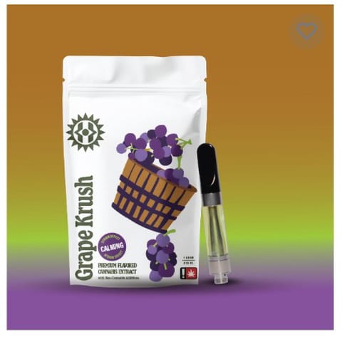 Grape kush 1G Flavored Distillate Cartridge (Higher Cultures)