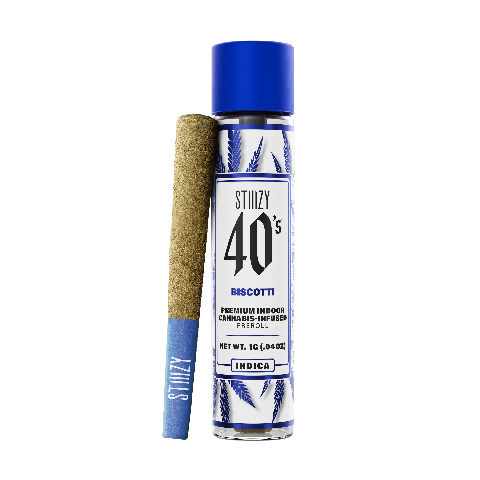 STIIIZY | Biscotti 40s Single | Infused Preroll | 1g
