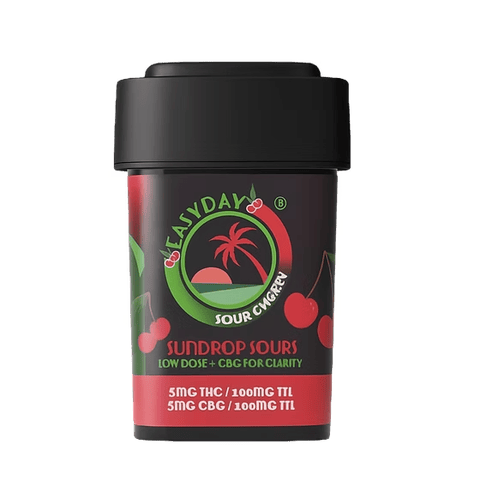 Easyday | Sour Cherry Sundrops | Edible | 1:1 THC/CBG 5mg (20-Pack)