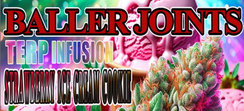 Red Run Cannabis | Strawberry Ice Cream Cookie | Terp Baller Joint | .5g