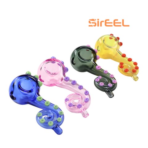 SirEEL | 4" Octo- Puff Tentacool Hand Pipe (Assorted Colors