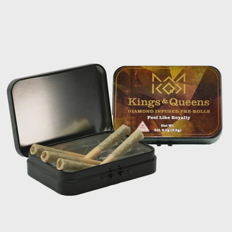 K&Q | Diamond Infused Preroll | - Bazooka Haze | 0.5g x 5 Tin