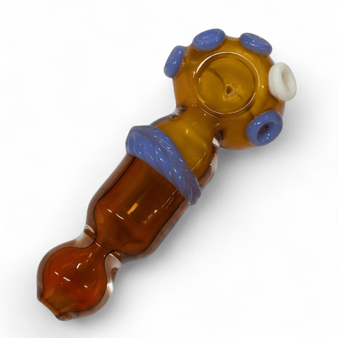 Orange Leaf Handpipe - Purple Leaf