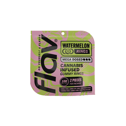 Flav | Watermelon Mega Ring | 2pk | 100mg