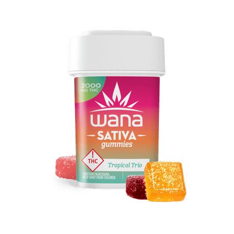 WANA - 2000MG TROPICAL TRIO - SATIVA GUMMIES 20PK