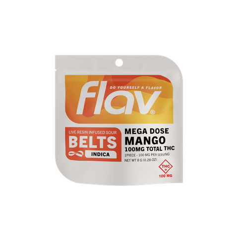 Flav - Mega Dose Live Resin Mango Belts - 100mg
