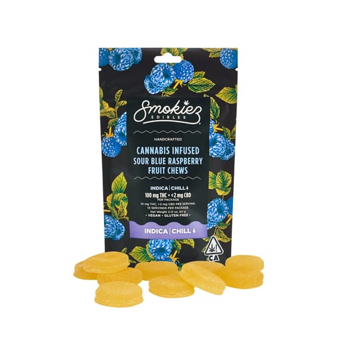 KB - SMOKIEZ - THC GUMMY - SOUR BLUE RASPBERRY - 100MG