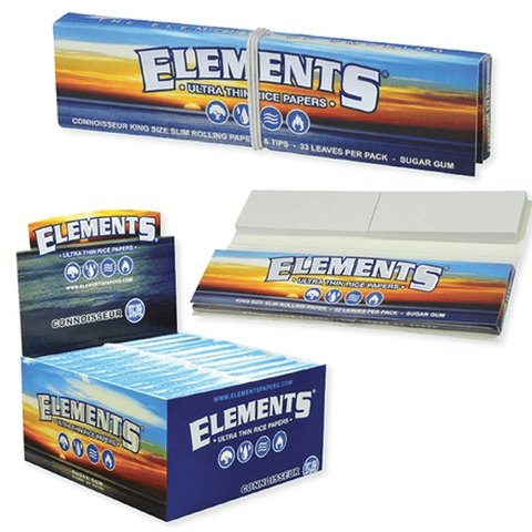 King Size Element Rolling Papers with Tips