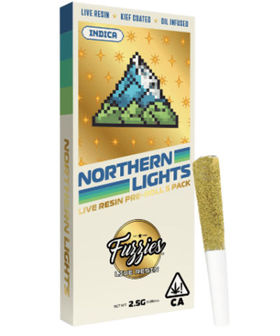 Fuzzies | Northern Lights | Live Resin Infused Preroll | Indica | 2.5g | 5pk