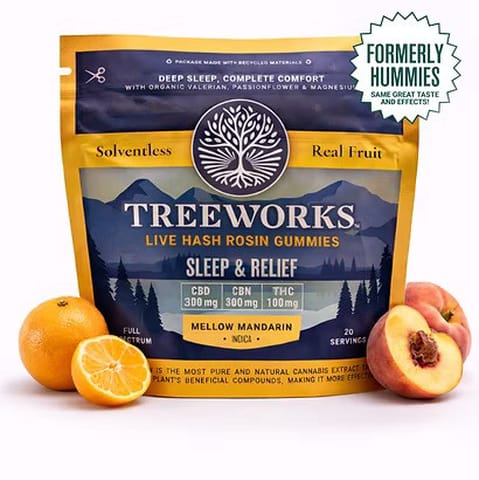 Sleep + Relief: Mellow Mandarin (THC:CBD:CBN) Hash Rosin Gummies - 100mg