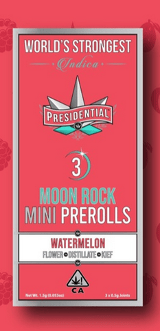 PRESIDENTIAL PEE-WEE MOON ROCK MINI PREROLLS WATERMELON-LIQUID LIVE RESIN - PRESIDENTIAL PEE-WEE MOON ROCK MINI PREROLLS WATERMELON-LIQUID LIVE RESIN.