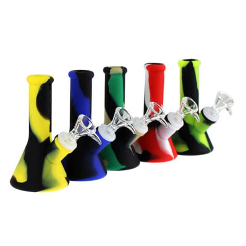 SirEEL | 5" Silicone Beaker Bong w/Glass Bowl | Asst Colors