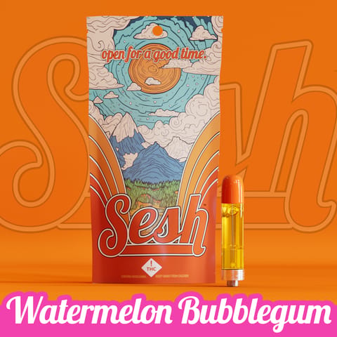 Sesh Watermelon Bubblegum 1000mg Distillate Cartridge