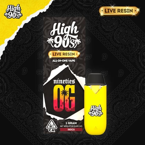 High 90's | Nineties OG | Live Resin | All In One | Indica | 1g