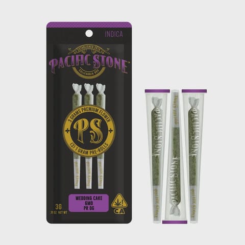 Pacific Stone | Wedding Cake / PR OG / GMO (I) | 1g x 3 Preroll Joints