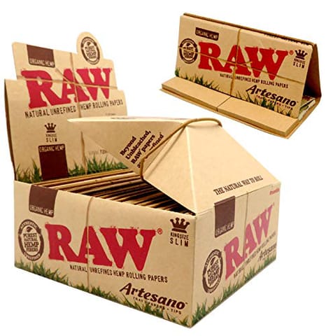 High Mountain Imports | RAW Organic Hemp Connoisseur Rolling Papers with Tips King Size