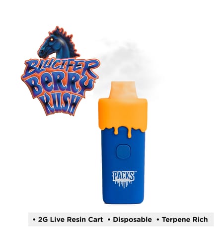 Packwoods Live Resin PacksPod | Bluecifer Berry Kush 2g Med