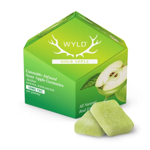 Wyld Sour Gummies | Sour Apple Sativa 100mg