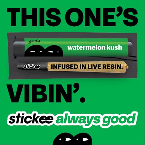Stickee 1.2G Live Resin Infused -Watermelon Kush