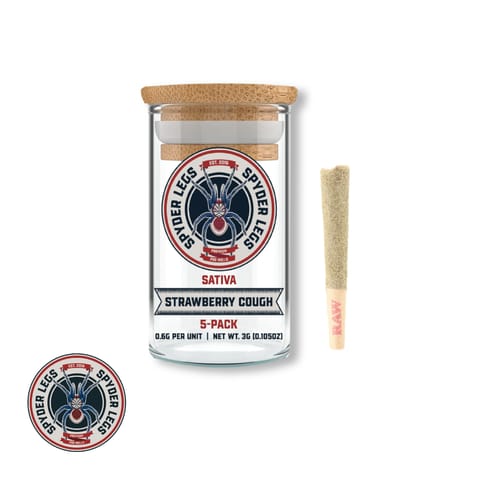 Spyder Legs Infused 3G 5pk -Strawberry Cough