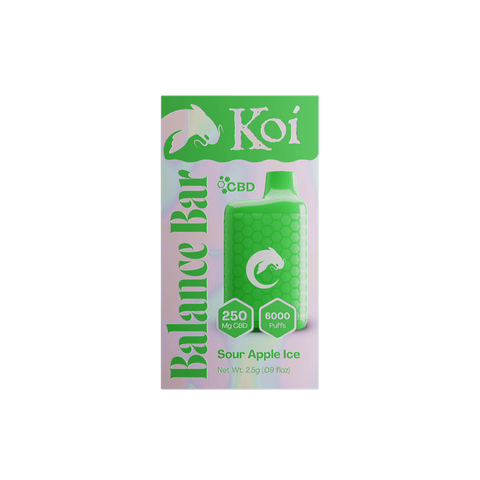 Koi Balance Bar CBD Vape 250MG Sour Apple Ice