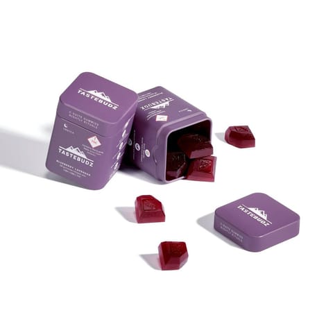 Tastebudz Rosin Gummies | Blueberry Lavender CBN:CBD 100mg Rec