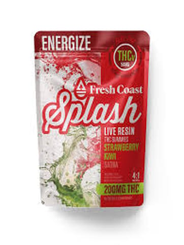 Strawberry Kiwi - Fresh Coast - Splash - Sativa - 200mg THC:50mg THCv**
