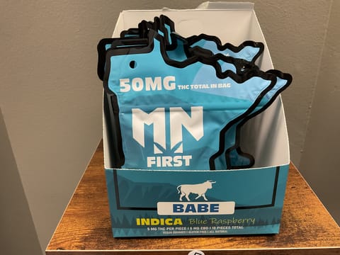 Mn First Babe Blue Raspberry Indica Gummies