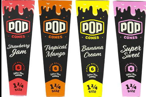 Pop Cones Flavored 1 1/4 6PK Banana Cream