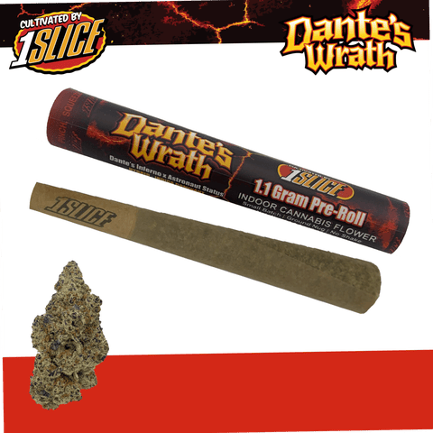 1Slice - Dante's Wrath - Indica Pre-roll - 1.1g