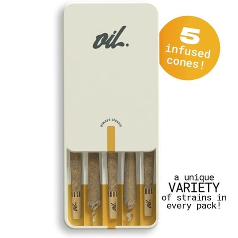 Variety Pack Cannabis Infused Pre-Roll 5-Pack by Oil by Craft